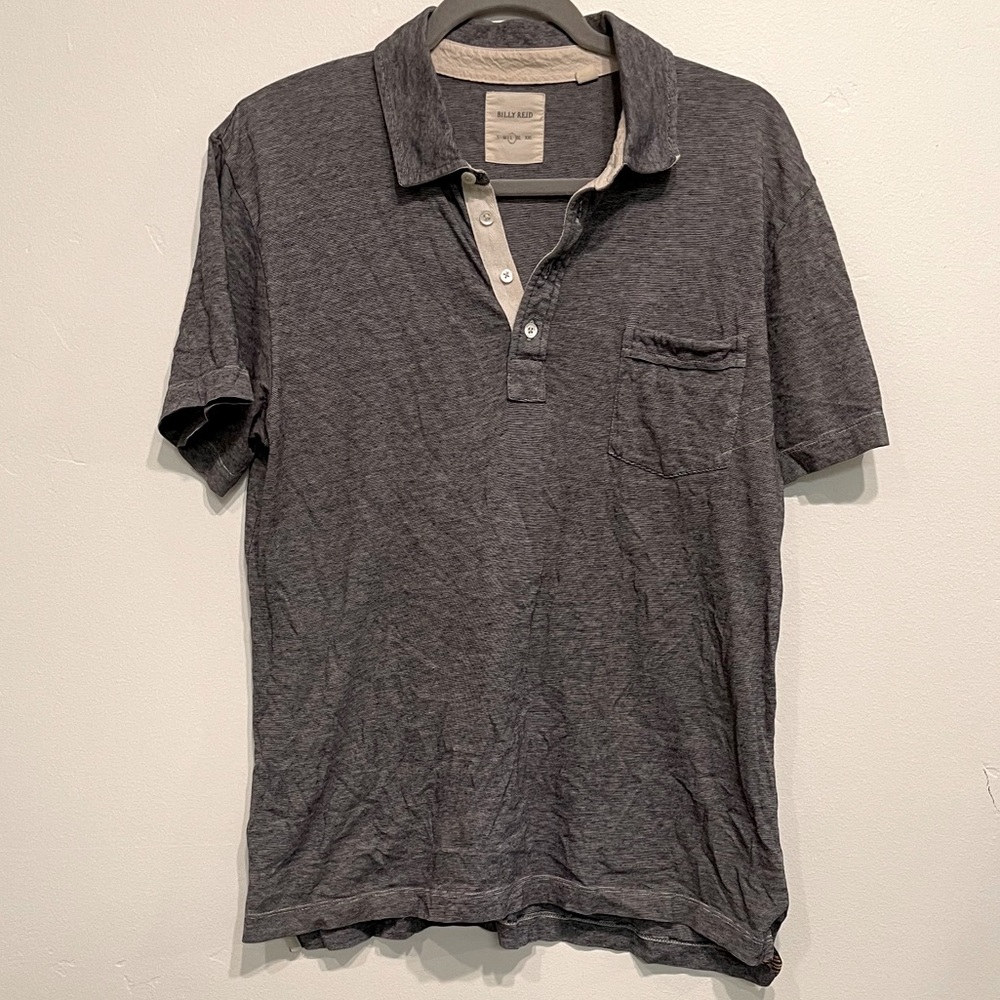 Striped Billy Reid Collared Shirt